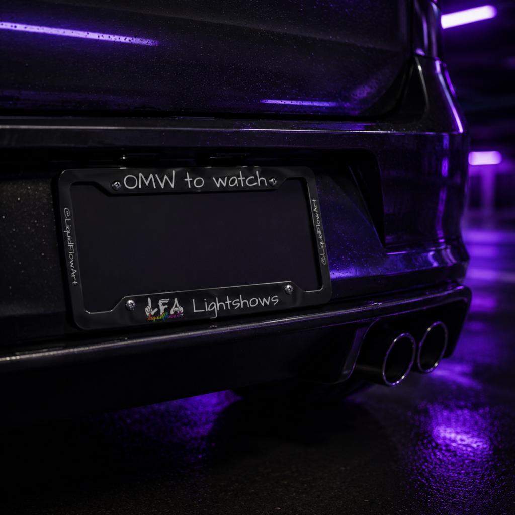 OMW to Watch Lightshows License Plate Frame