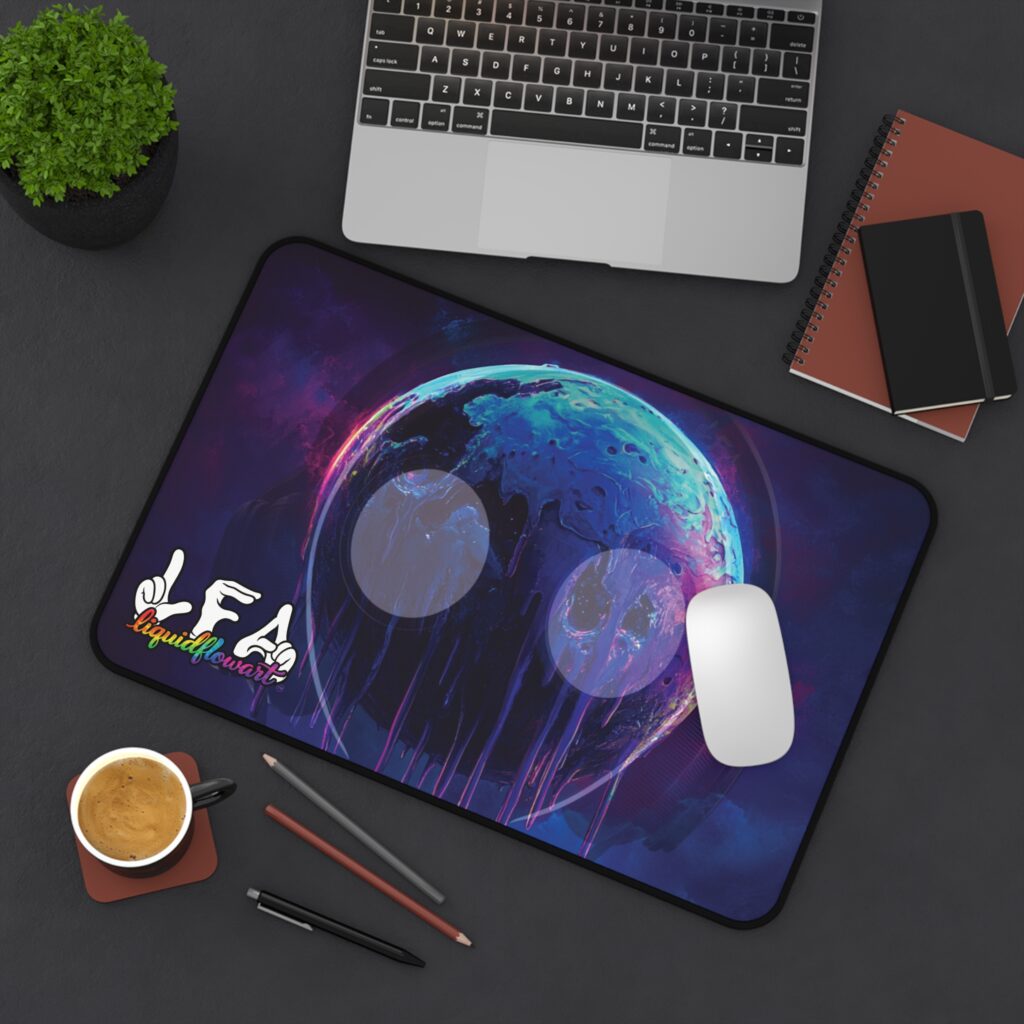 Neon Planet Desk Mat | Gaming Mousepad